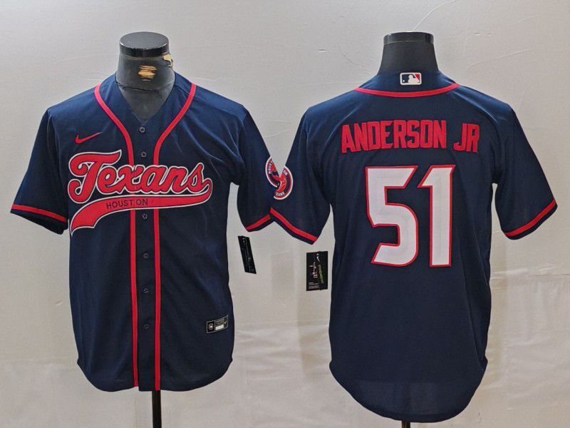 Men Houston Texans #51 Anderson Jr Blue Joint Name 2024 Nike Limited NFL Jersey style 3->houston texans->NFL Jersey